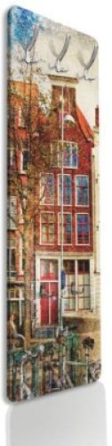 Σπίτι στο Άμστερνταμ, Πόλεις -Ταξίδια, Κρεμάστρες & Καλόγεροι, 45 x 138 εκ.