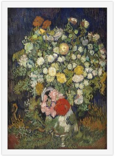 Bouquet of Flowers in a Vase, Vincent van Gogh, Διάσημοι ζωγράφοι, 20 x 30 εκ. Ύφασμα | Mediatex® Botticelli