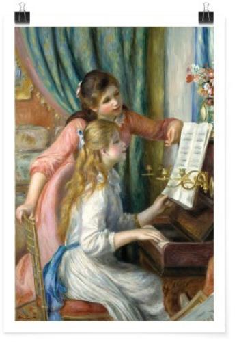 Δύο νεαρά κορίτσια στο πιάνο, Renoir Pierre Auguste, Διάσημοι ζωγράφοι, 20 x 30 εκ.