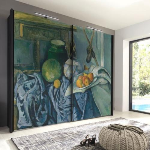 Still Life with a Ginger Jar and Eggplants, Cezanne Paul, Διάσημοι ζωγράφοι, 100 x 100 εκ.