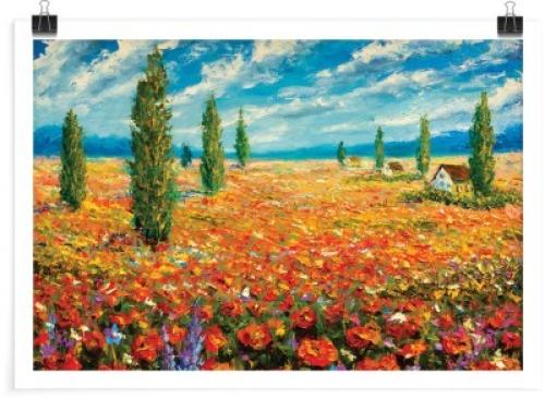 Τοπίο λιβάδι πετρελαίου, Claude Monet, Διάσημοι ζωγράφοι, 30 x 20 εκ.