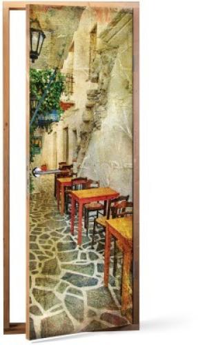 Ελληνικές ταβέρνες, σε στυλ ζωγραφικής, Ελλάδα, Αυτοκόλλητα πόρτας, 60 x 170 εκ.