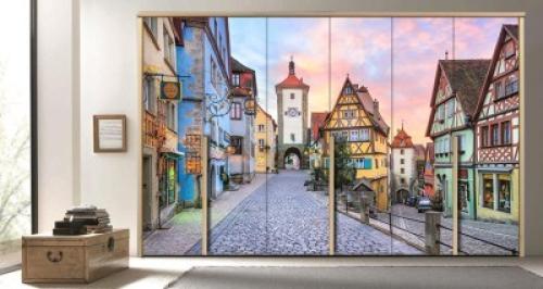 Ρότενμπουργκ, Γερμανία, Πόλεις - Ταξίδια, Αυτοκόλλητα ντουλάπας, 100 x 100 εκ.
