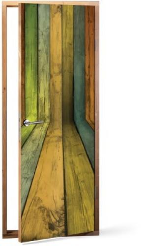 Ξύλινη επένδυση, Φόντο - Τοίχοι, Αυτοκόλλητα πόρτας, 60 x 170 εκ.