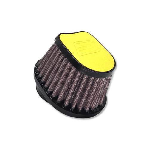 DNA Special Oval 50mm Inlet 87mm Length Leather Top Filter Special Oval Leather Top Various Colors (DNA Filters - OVI-5000-L-Y Yellow)