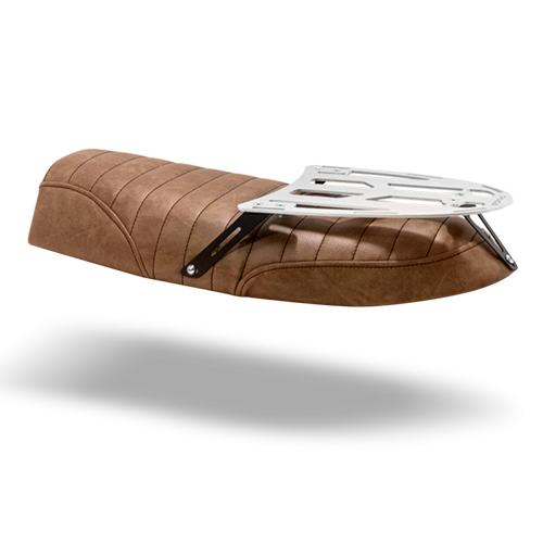 C-Racer BMW Scrambler seat SCRBMWR.4-LR For BMW R45/75/80/100 twin shock (C Racer - CRR-0095-171 Pale Brown Square Stitching Type Brown Thread Color)