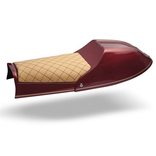 C- Racer BMW R45/75/80/100 twin shock BMW Café Racer seat SCRBMWR.1 ABS Plastic Material (C Racer - CRR-0090-045 Brown Rhombus Stitching Type Brown Thread Color)
