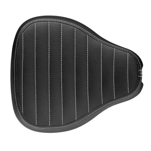 C-Racer Universal Solo Saddle Bobber seat - Small ABS Plastic Material, 20 mm Seat Foam Thickness (C Racer - CRR-0043-005 Black Chevron Stitching Type White Thread Color)