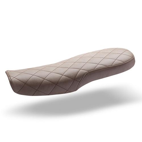 C-Racer Honda CX500 Scrambler seat ABS Plastic Material, 20 mm Seat Foam Thickness (C Racer - CRR-0057-053 Brown Square Stitching Type White Thread Color)