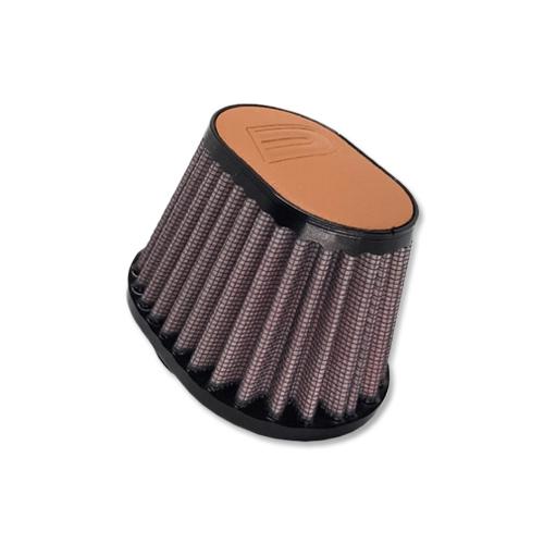 DNA Oval 54mm Inlet 87mm Length Leather Top Filter Oval Leather Top Various Colors (DNA Filters - OV-5400-L-LB Light Brown)