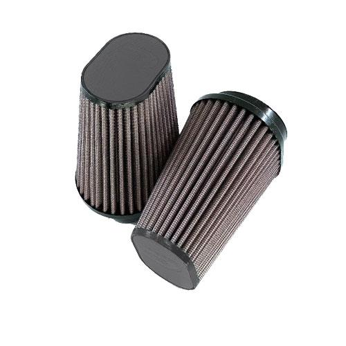 DNA Oval , Clamp On 62mm Inlet Air Filter for BMW R9T ONLY (14-20) Leather Top Filter Special Oval Leather Top Various Colors, Set of Two (DNA Filters - OV-6200-125-R9T-L-G_SET Grey)