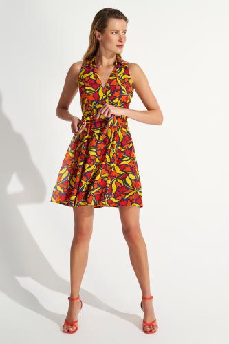 Φόρεμα κοντό με μοτίβα Multicolor