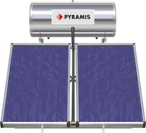 Ηλιακός θερμοσίφωνας 200lt/4m², Glass Διπλής Ενέργειας, Pyramis