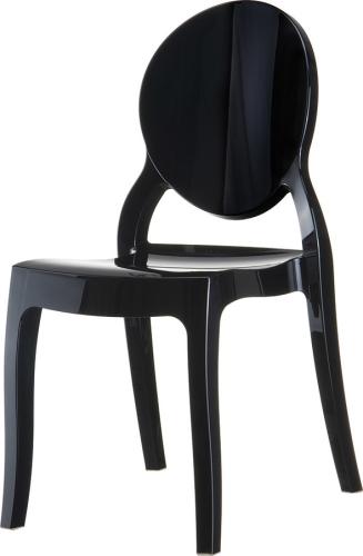 Καρέκλα Elizabeth Διαφανής, Πολυανθρακικό, Genomax - Μαύρο