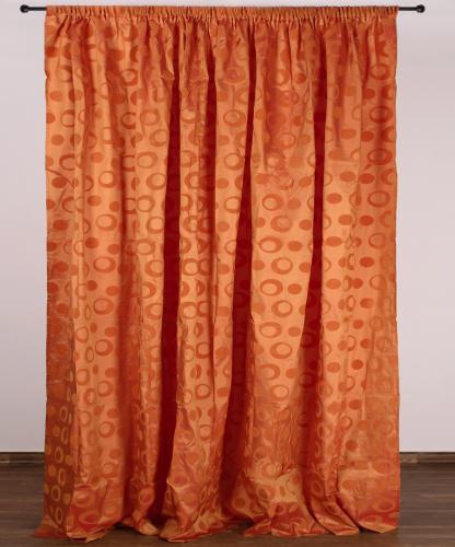 Κουρτίνα 082 (300cm x 300cm) με τρέσα πορτοκαλί