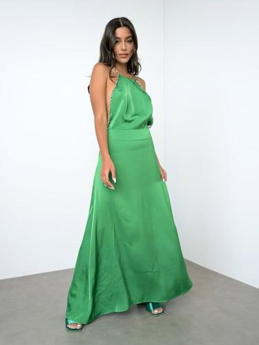 Silence Φόρεμα Maxi Πράσινο - Gorgeous