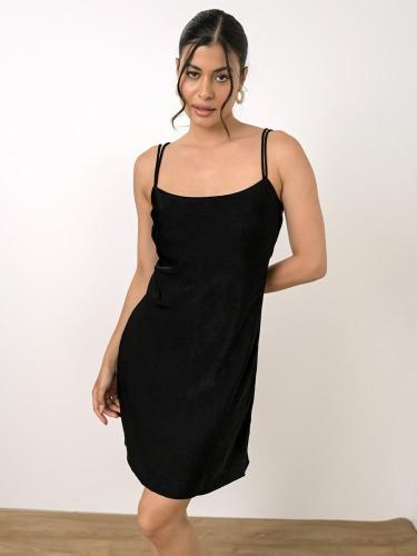Glamorous Φόρεμα Με Ανοιχτή Πλάτη Μαύρο - Ladino