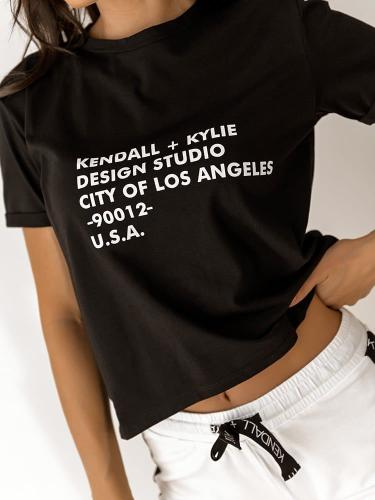 Kendall + Kylie T-Shirt Κοντομάνικο Μαύρο - Keep On Confidence