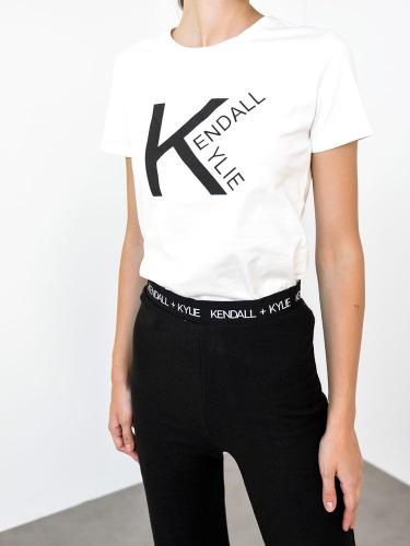 Kendall + Kylie T-shirt Με Λογότυπο Λευκό - Farada