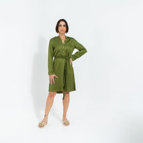 KLOTHO SHIRT DRESS - ANTHEA GREEN
