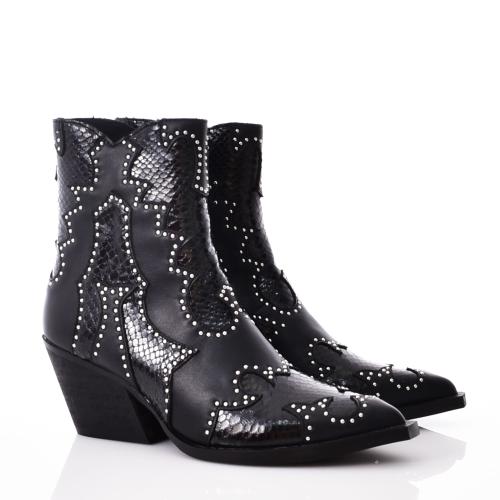 CORINA TEXANO BOOT WITH SILVER DETAILS - M3780