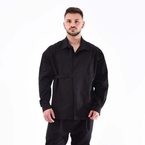 INDEED JACKET WITH HIDDEN BUTTONS - 60.0124.667 BLACK