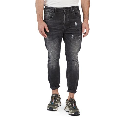 ALEX K4692 RELAXED TAPERED FIT JEANS MEN GABBA