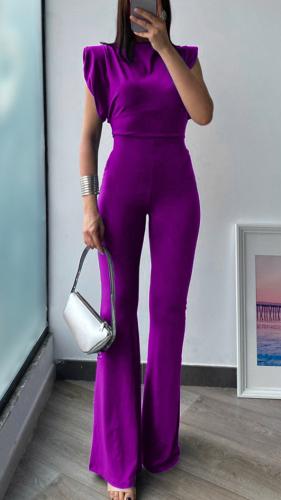 Ολόσωμη φόρμα με άνοιγμα πίσω - Purple Breeze (Μωβ)