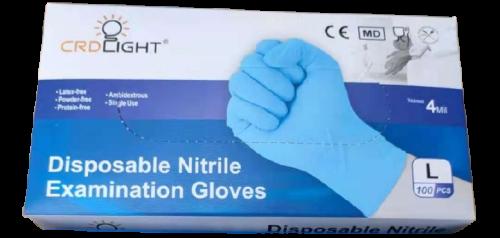 Γάντια Εξεταστικά Νιτριλίου χωρίς Πούδρα & Λάτεξ CRDLIGHT 100 τεμάχια