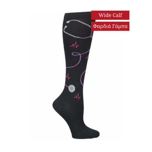 Κάλτσες Διαβαθμισμένης Συμπίεσης 12-14 mmHg Stethoscope Wrap Nursemates Wide Calf