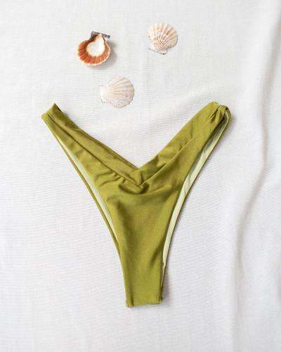 Basic V cut bikini slip - Πράσινο