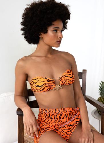 Three pieces bikini με print - Πορτοκαλί