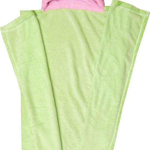 Viopros Κουβέρτα Fleece με κουκούλα Αγκαλιάς 76x100 87 Πράσινο