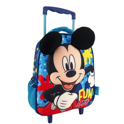 Must Σχολική Τσάντα Τρόλεϊ Νηπίου Disney Mickey Mouse Fun Starts Here με 2 θήκες 000563122