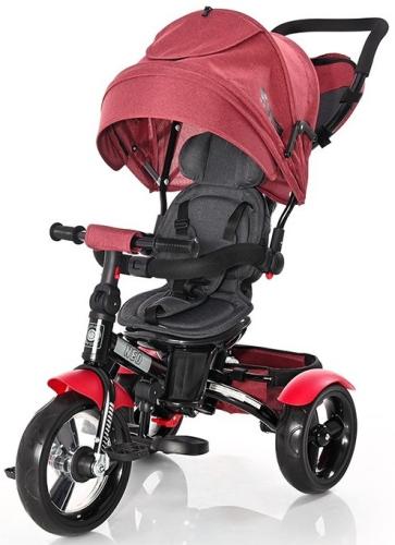 Τρίκυκλο για μωρά με Περιστρεφόμενο Κάθισμα Lorelli Neo Red +amp; Black Luxe Eva Wheels 10050332103