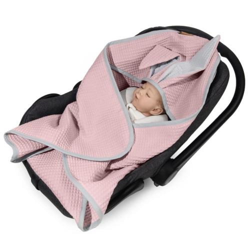 Beboulino Πικέ κουβέρτα For Baby βόλτας με υποδοχές 78x78cm Blueberry 70101190020