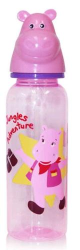 Lorelli Μπιμπερό πλαστικό 250ml Hippo Pink 1020031