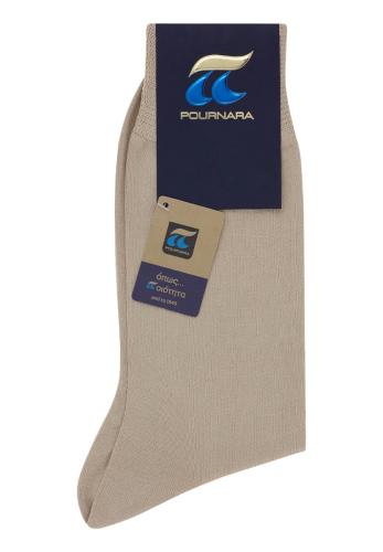 Κάλτσα Μερσεριζέ Βαμβακερή Pournara Premium Basic 110-16 Μπεζ Μπεζ