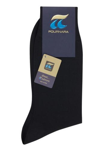 Κάλτσα Μερσεριζέ Βαμβακερή Pournara Premium Basic 110-19 Μαύρο Μαύρο
