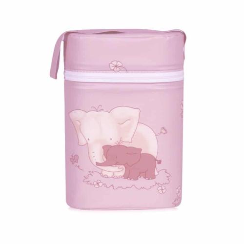 Θερμός διπλός με φερμουάρ Lorelli Elephant Pink 1032001