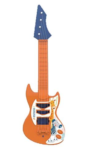 Παιχνίδι Κιθάρα 18x50cm Ροκ Ζωάκια ToyMarkt Orange 76-131