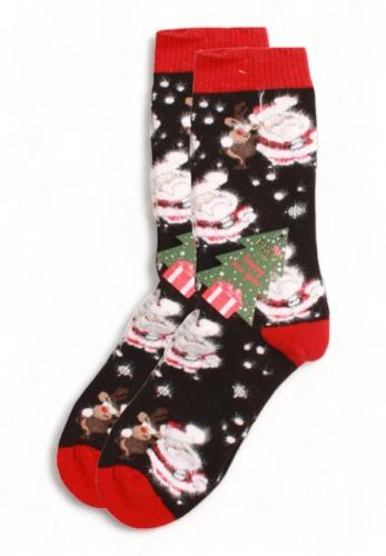 Pro Socks Γυναικείες Χριστουγεννιάτικες Κάλτσες Μαύρο Μαύρο