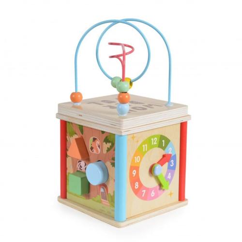 Moni Toys Ξύλινος Εκπαιδευτικός Κύβος Wooden Activity Cube 1003 3800146222994