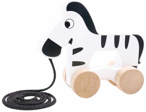 Tooky Toys Ξύλινη Συρόμενη Zebra TKC263