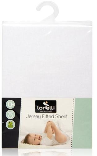 Lorelli Σεντόνι Κρεβατιού με Λάστιχο Jersey 60x120 White 20050070001