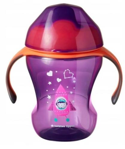 Tommee Tippee Εκπαιδευτικό μπουκάλι με καλαμάκι Easy Drink Straw 7m+ 230ml Rocket Girl 471529