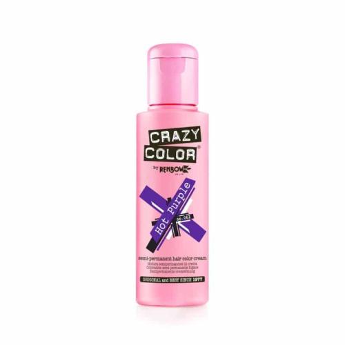 Crazy Color Ημιμόνιμη Κρέμα-Βαφή Μαλλιών Hot Purple 100ml