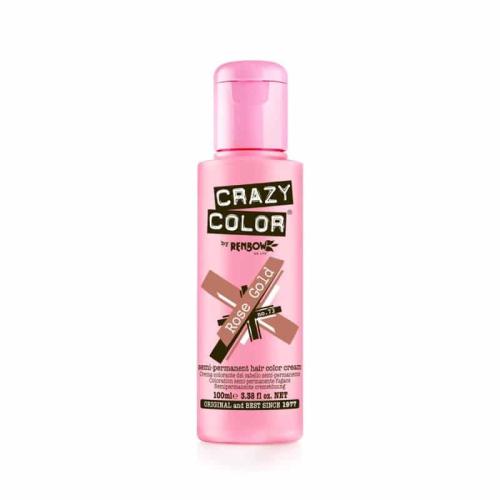Crazy Color Ημιμόνιμη Κρέμα-Βαφή Μαλλιών Rose Gold 100ml