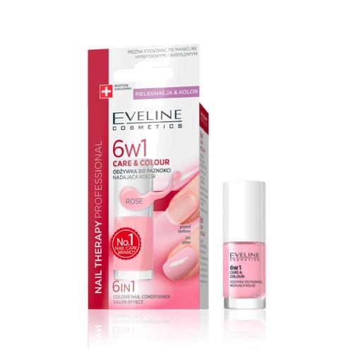 Eveline Nail Therapy 6 in 1 Care Colour Rose