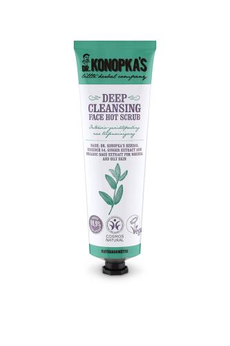 Dr.Konopka's Deep Cleansing Face Hot Scrub , Απολεπιστικό προσώπου για βαθύ καθαρισμό , για κανονικές και λιπαρές επιδερμίδες , 75 ml.